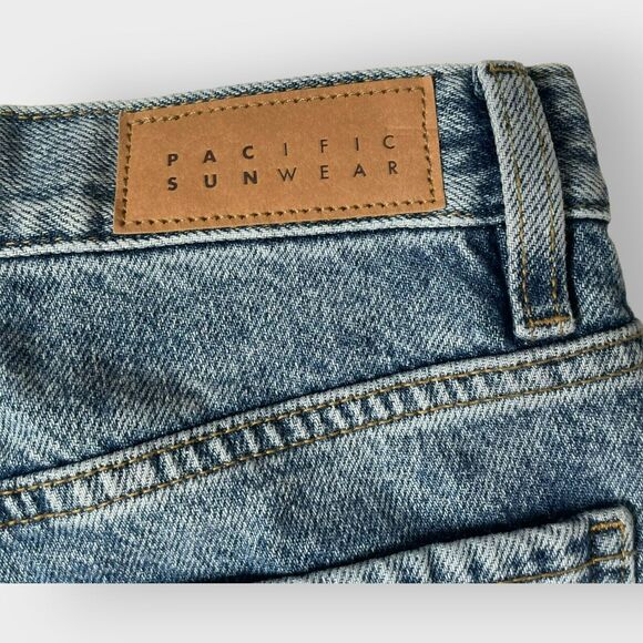 Pacsun Hi Rise Bootcut Jeans Flare Button Fly Retro Size 26 Pockets Medium Wash - Picture 8 of 10